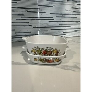Vintage Corning Ware Spice of Life Casserole Dishes  2 3/4 cup & 1 3/4 cup